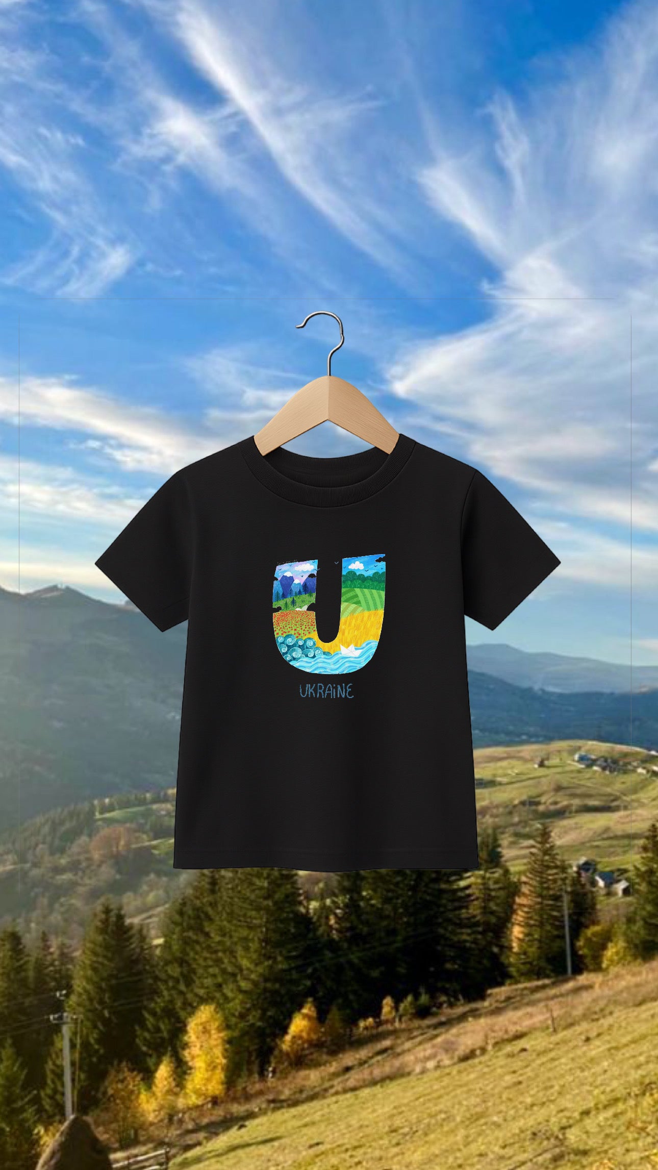 Printed ukrainian kids t-shirt ukraine