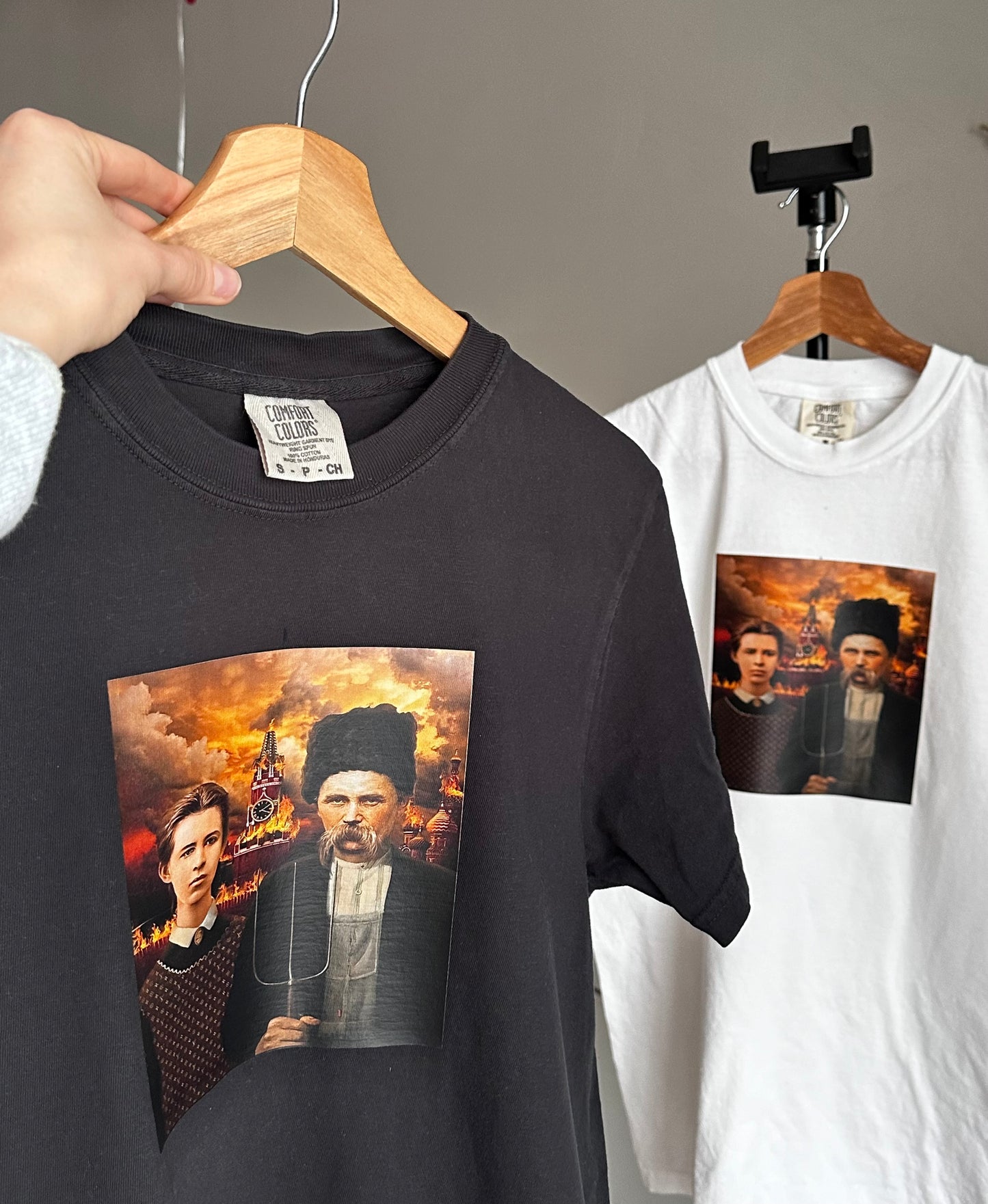 Taras Shevchenko Lesia Ukrainka print tshirt