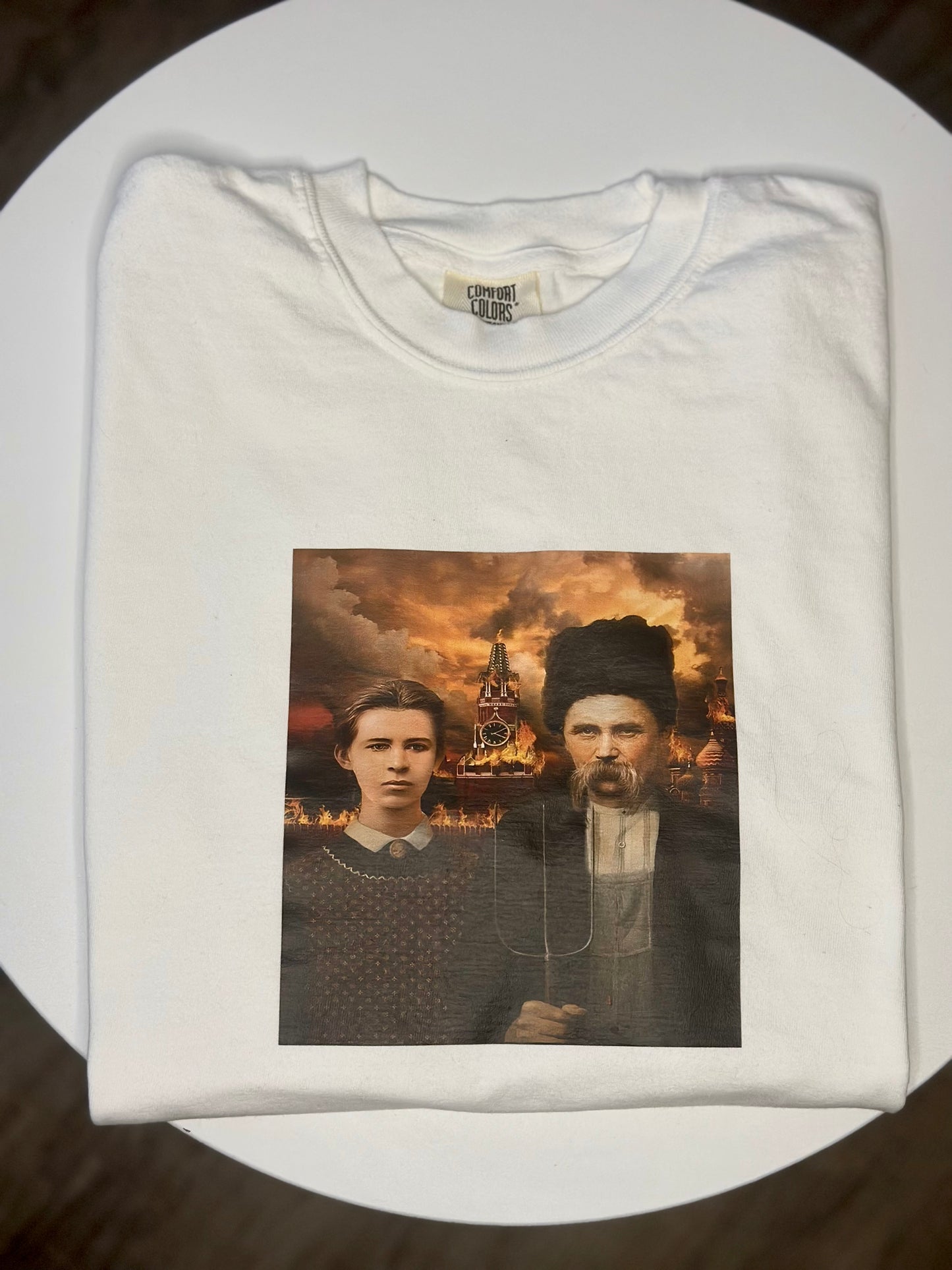 Taras Shevchenko Lesia Ukrainka print tshirt