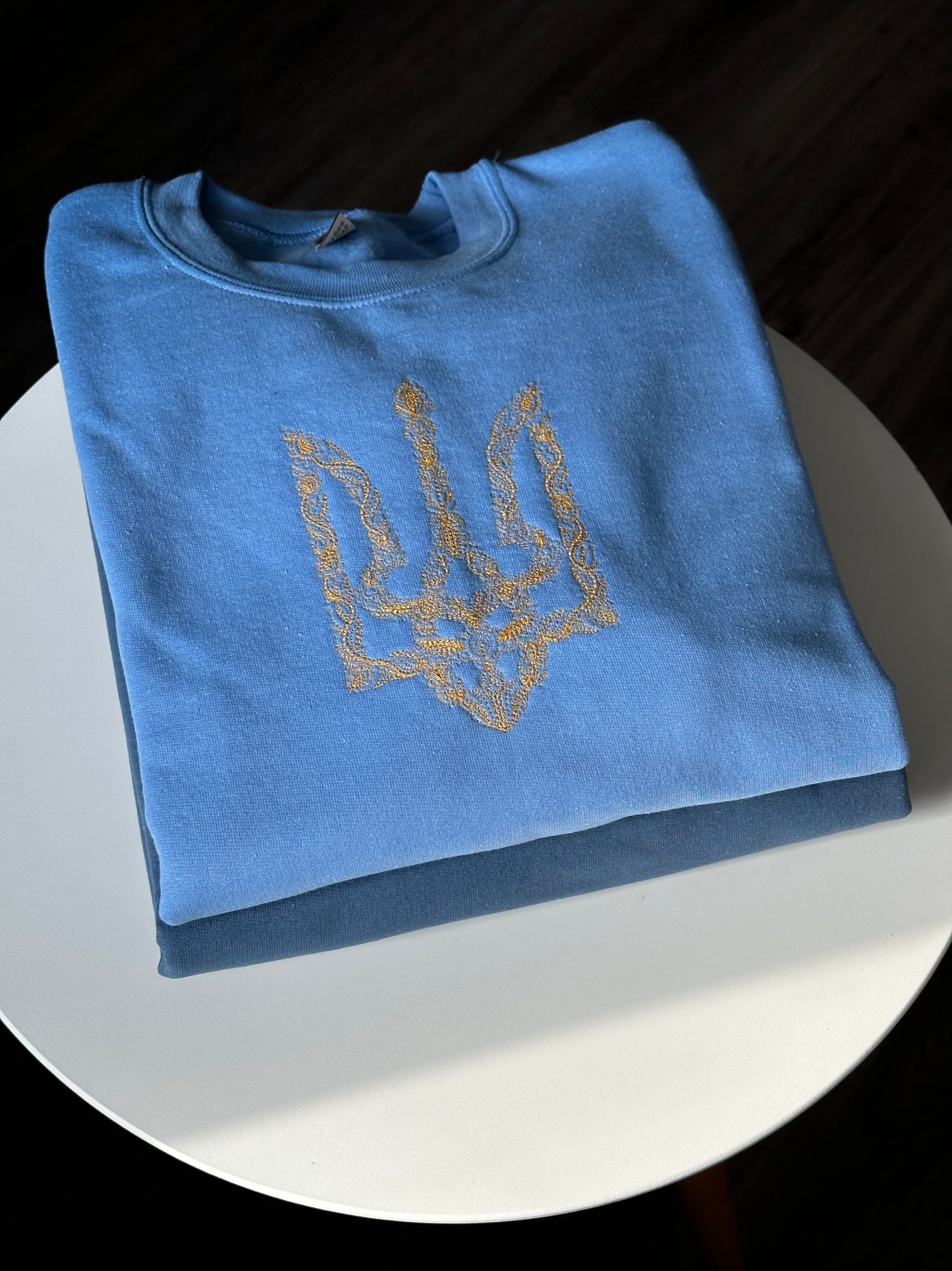 embroidered sweatshirt ukrainian trident