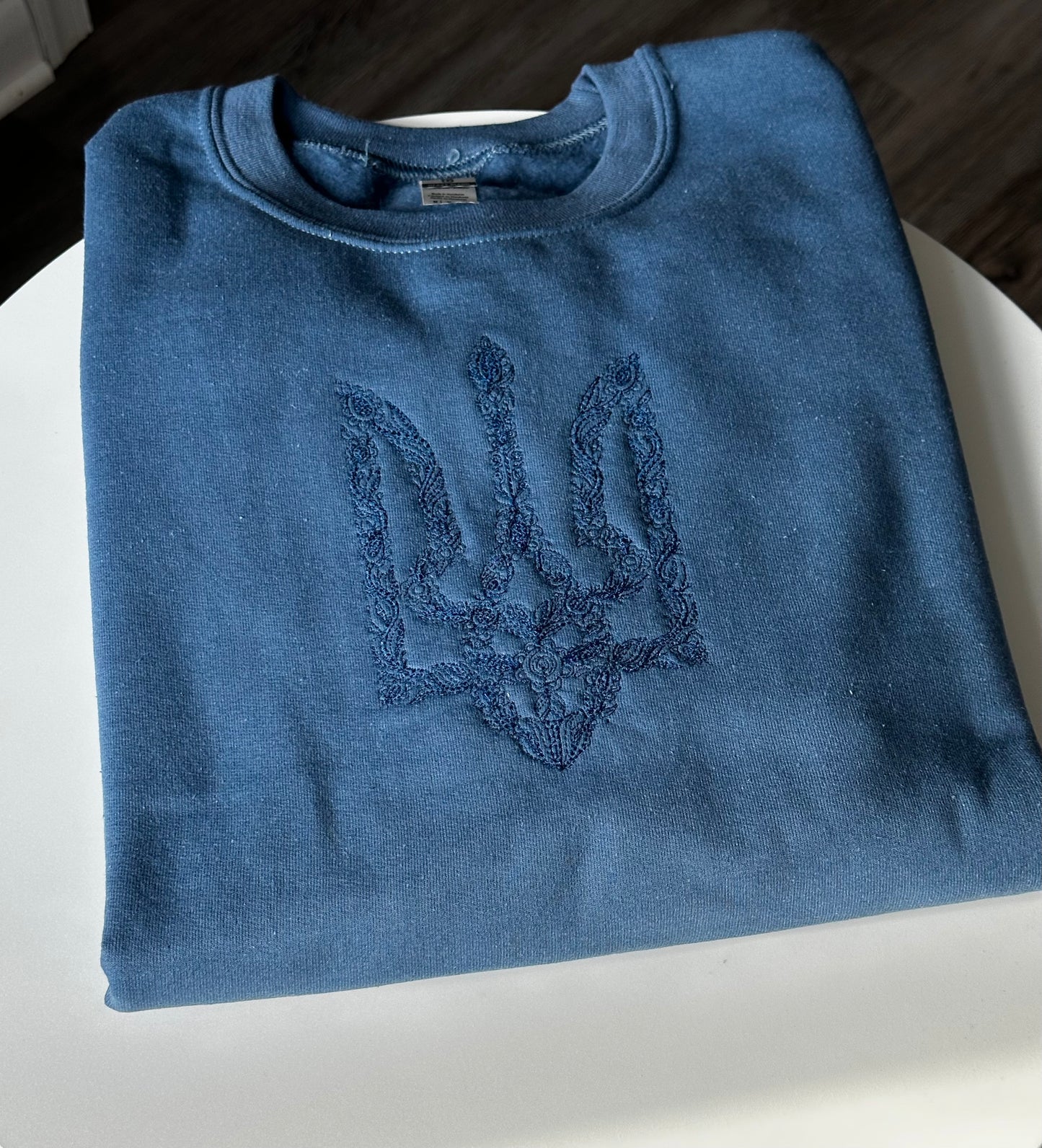 embroidered sweatshirt ukrainian trident