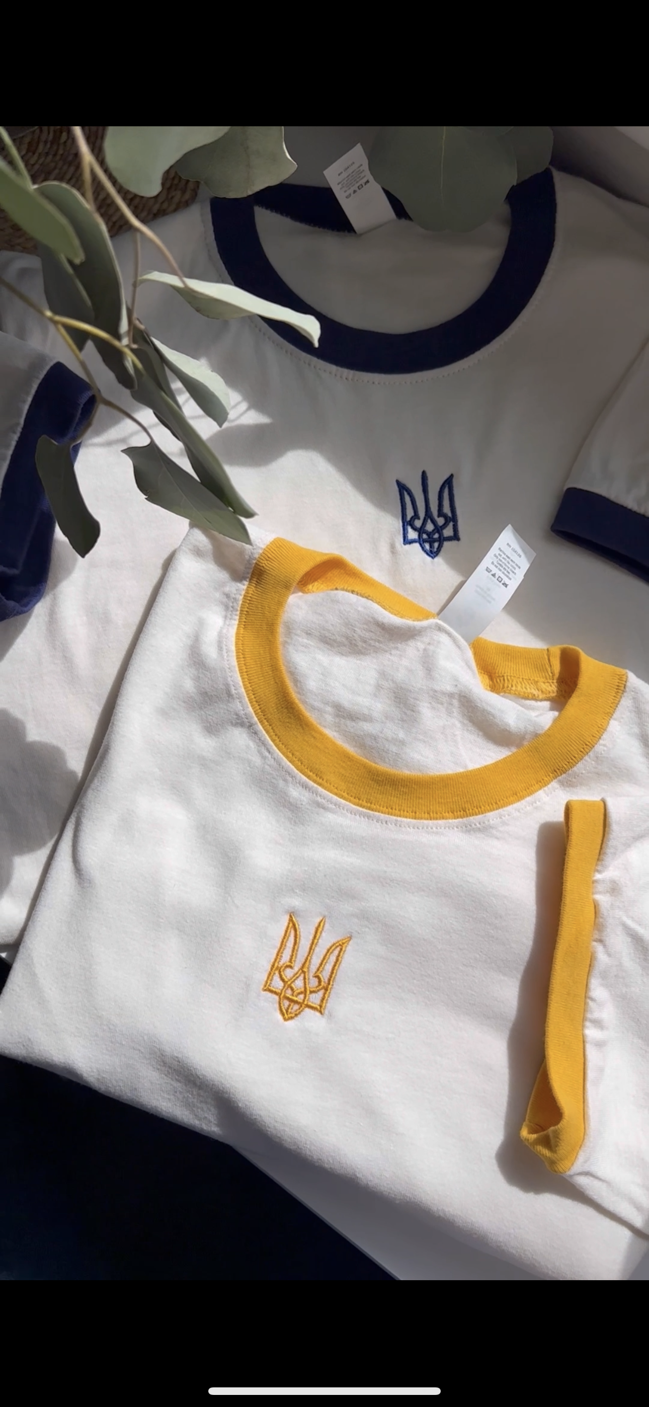 ukrainian embroidered trident t shirt
