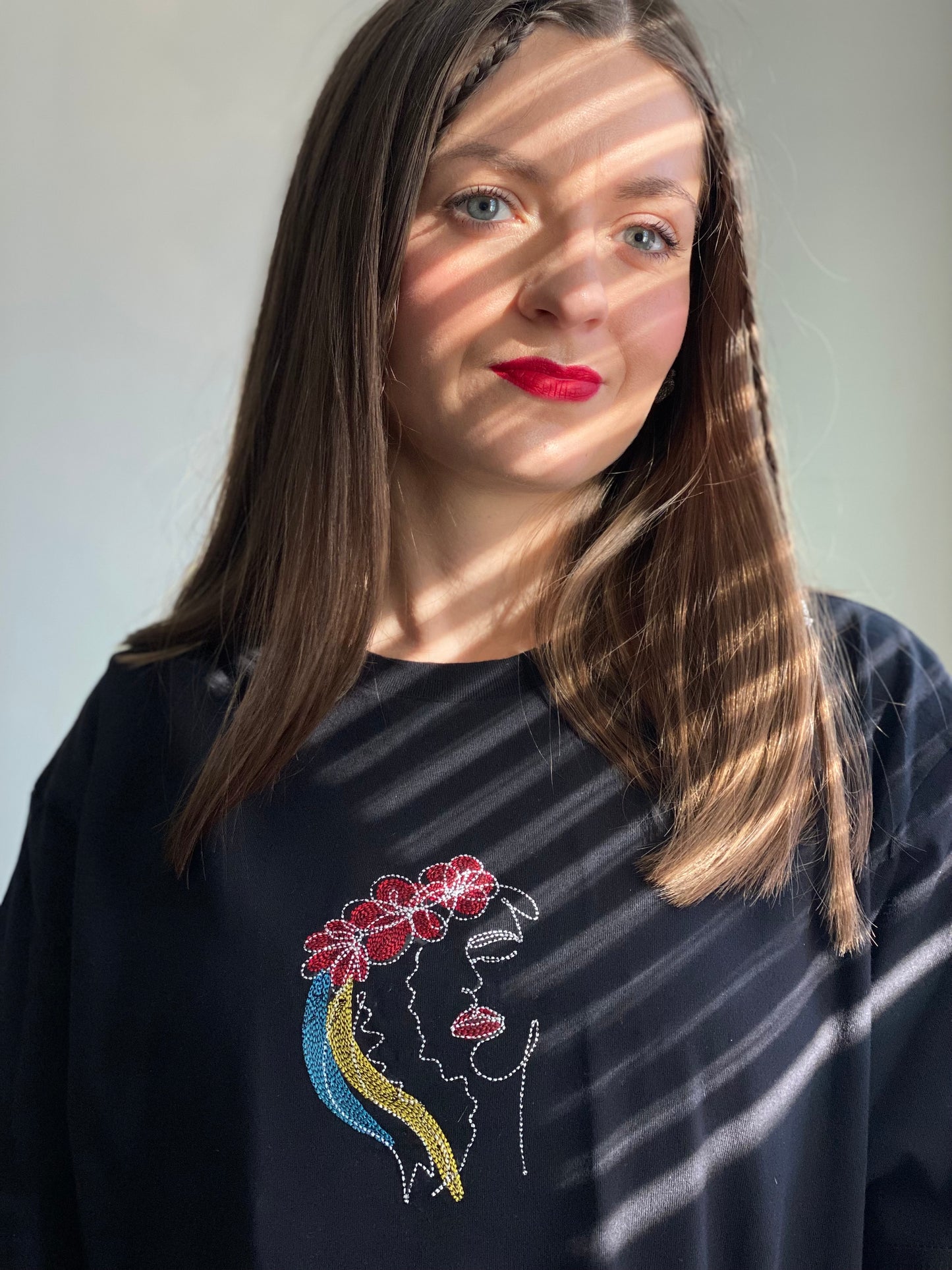 ukrainian girl woman embroidery patriotic t-shirt