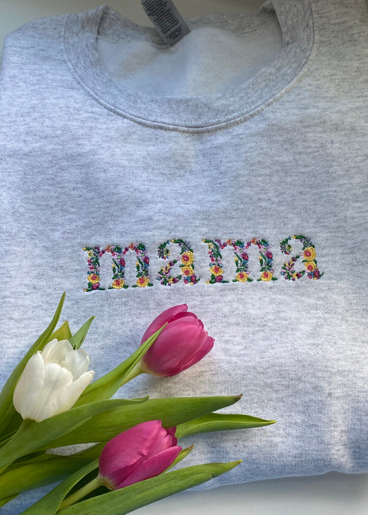 mama embroidered sweatshirt